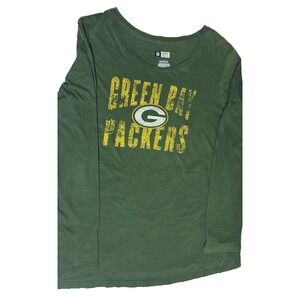 NFL Team Apparel The Nike Tee Womens plus 3X Green Bay Packers Long Sleeve